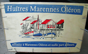 Huître Marennes-Oléron, caissette