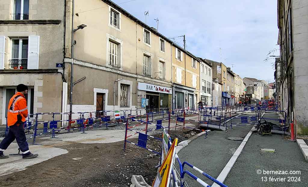 Poitiers, rénovation de la rue du Faubourg-du-Pont-Neuf