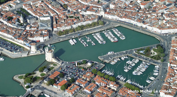 La Rochelle, vue aérienne du Vieux Port