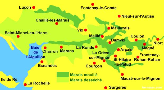 carte du Marais Poitevin