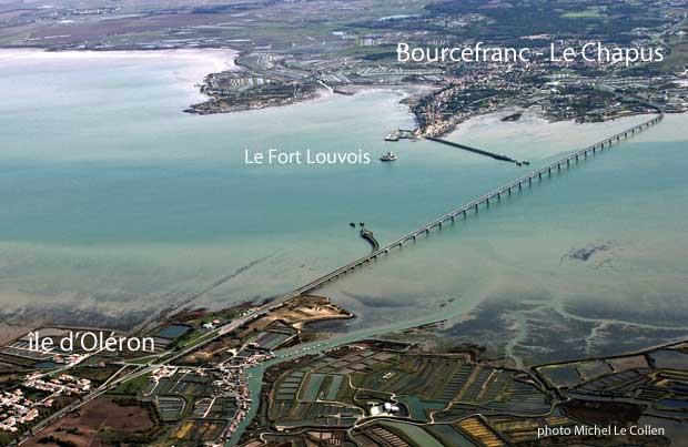 le pont de l'île d'Oléron, vue aérienne