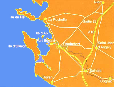 carte position de Rochefort-sur-Mer