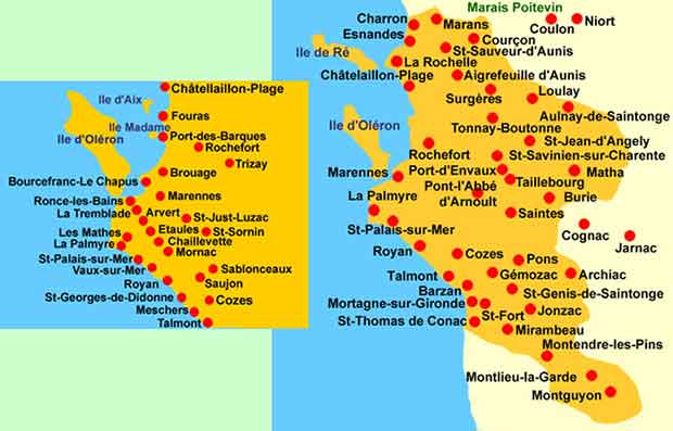 carte charente-maritime