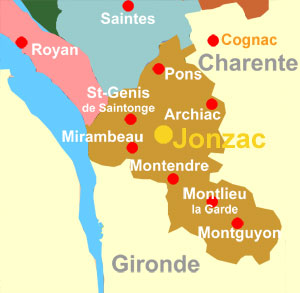 Jonzac carte HauteSaintonge