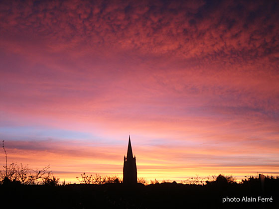 Marennes, coucher de soleil