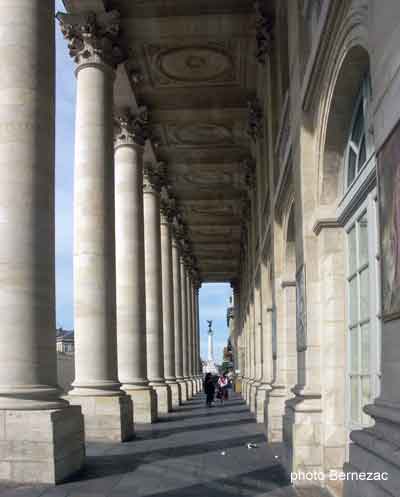 Bordeaux, le péristyle du Grand Théâtre