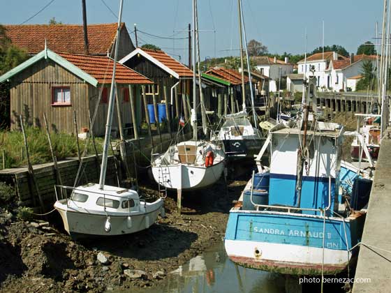 Chaillevette, les cabanes du port de Chatressac