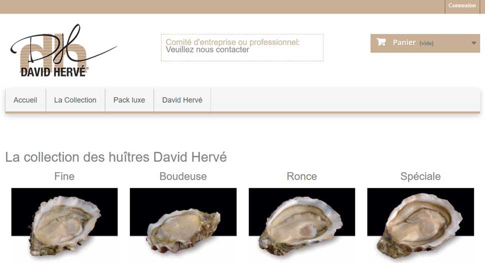 huitres david hervé boutique en ligne