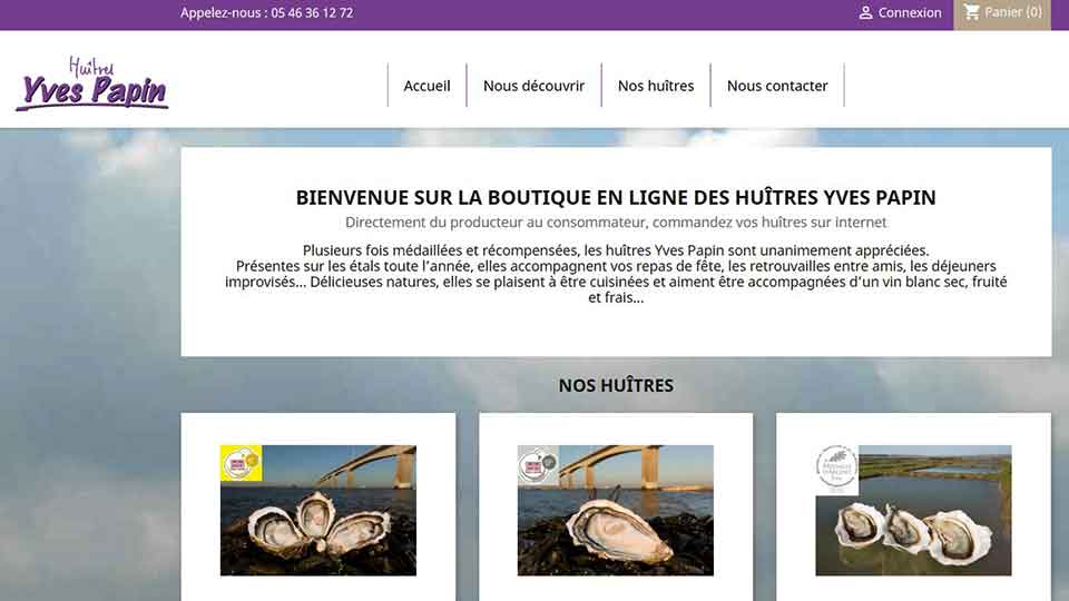 huitres yves papin boutique en ligne