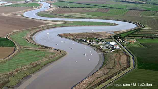 vue aerienne, la sèvre niortaise