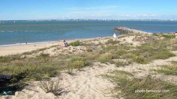 Le Verdon-sur-Mer, pointe de Grave, la pointe vue de la dune