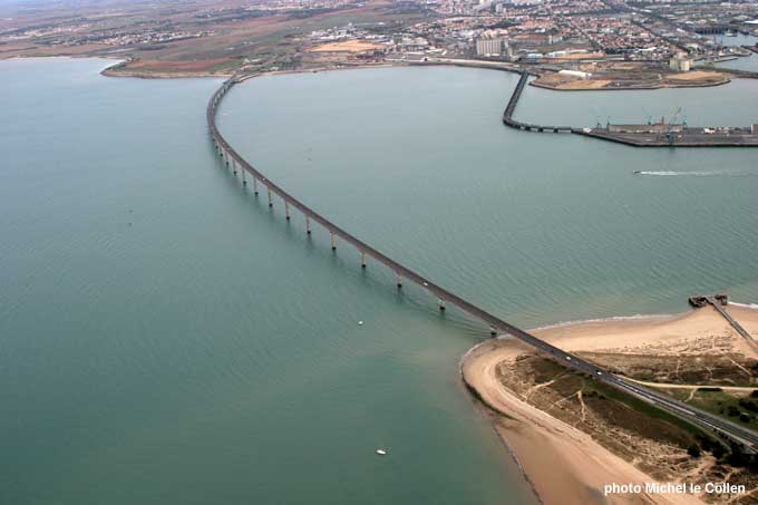 île de Ré, vue aérienne du pont de l'île de Ré