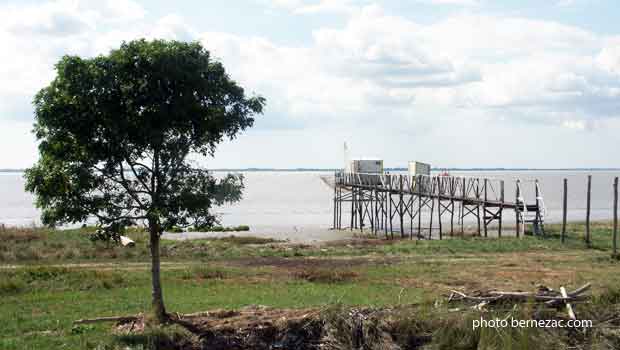 Port Conac, les carrelets en bord d'estuaire