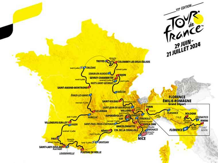 parcours tour de France 2024