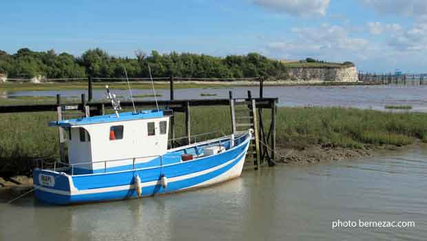 Talmont-sur-Gironde, le port et la falaise du Caillaud