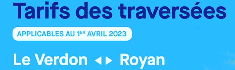 tarifs bac royan-le verdon