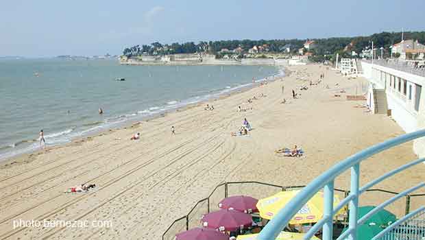 Fouras, la Grande Plage, vue vers la Pointe de La Fumée