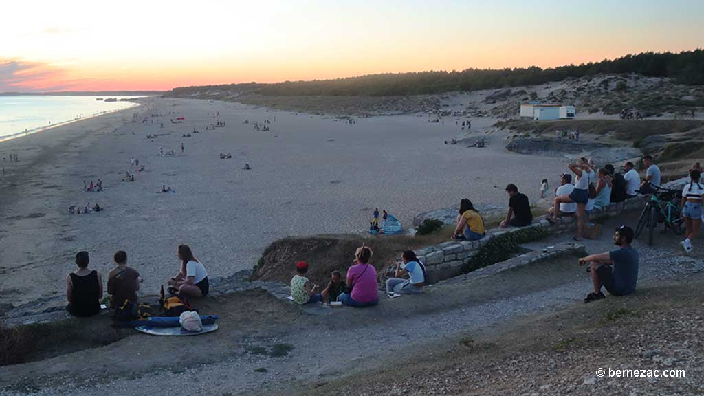 Saint-Palais-sur-Mer, la Grande-Côte, coucher de soleil