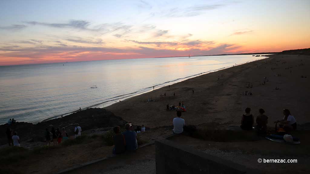 Saint-Palais-sur-Mer, la Grande-Côte, coucher de soleil