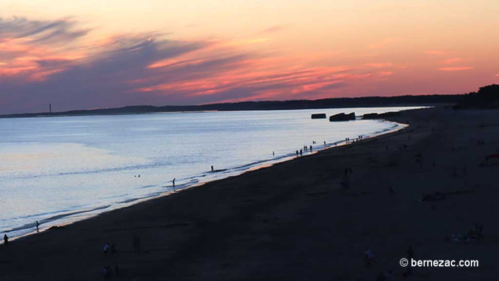 Saint-Palais-sur-Mer, la Grande-Côte, coucher de soleil