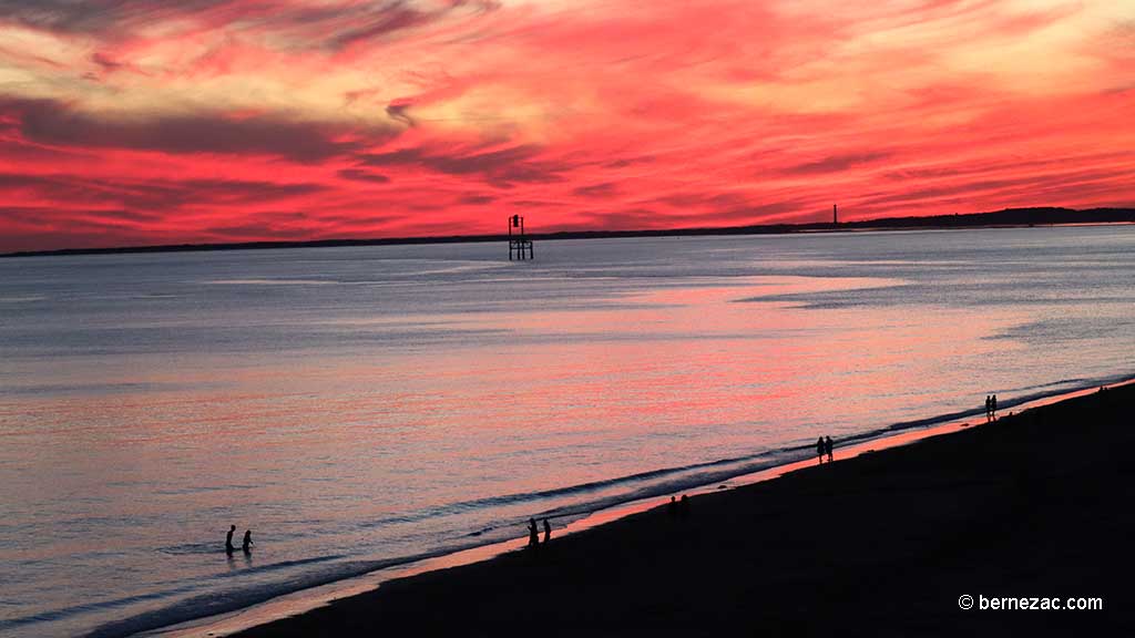 Saint-Palais-sur-Mer, la Grande-Côte, coucher de soleil