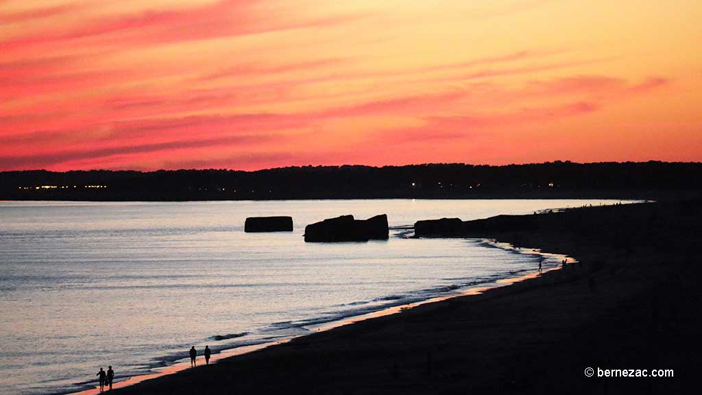 Saint-Palais-sur-Mer, la Grande-Côte, coucher de soleil