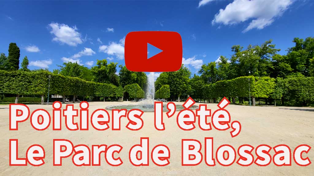 Poitiers le parc de Blossac en été