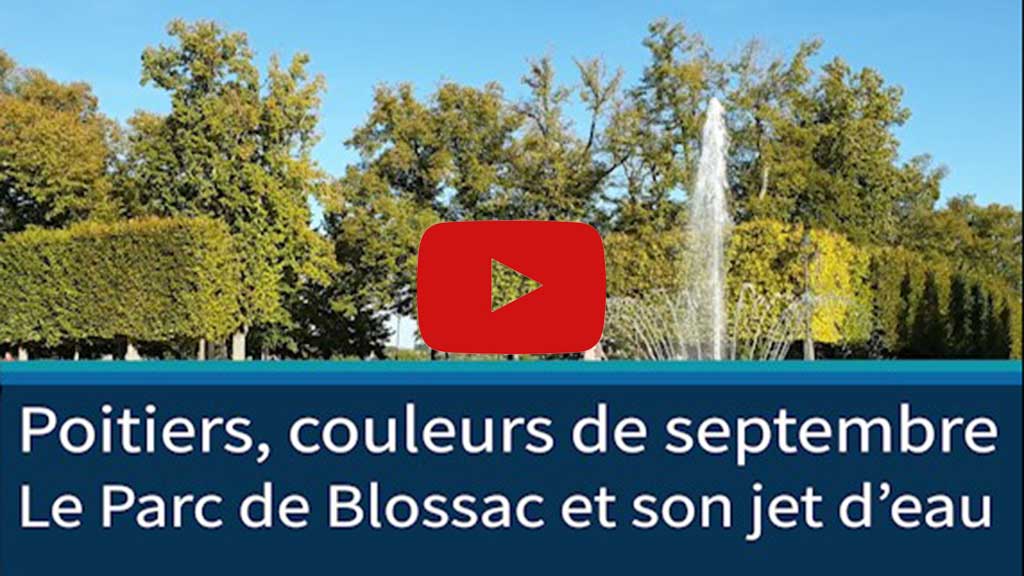 poitiers, parc de Blossac, le jet d'eau video