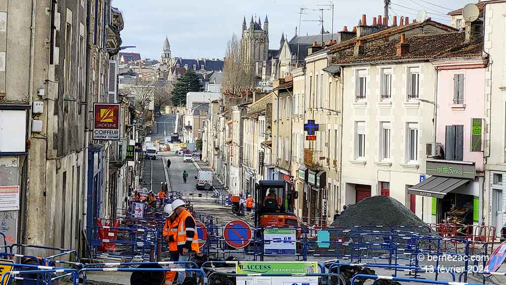 Poitiers, rénovation de la rue du Faubourg-du-Pont-Neuf