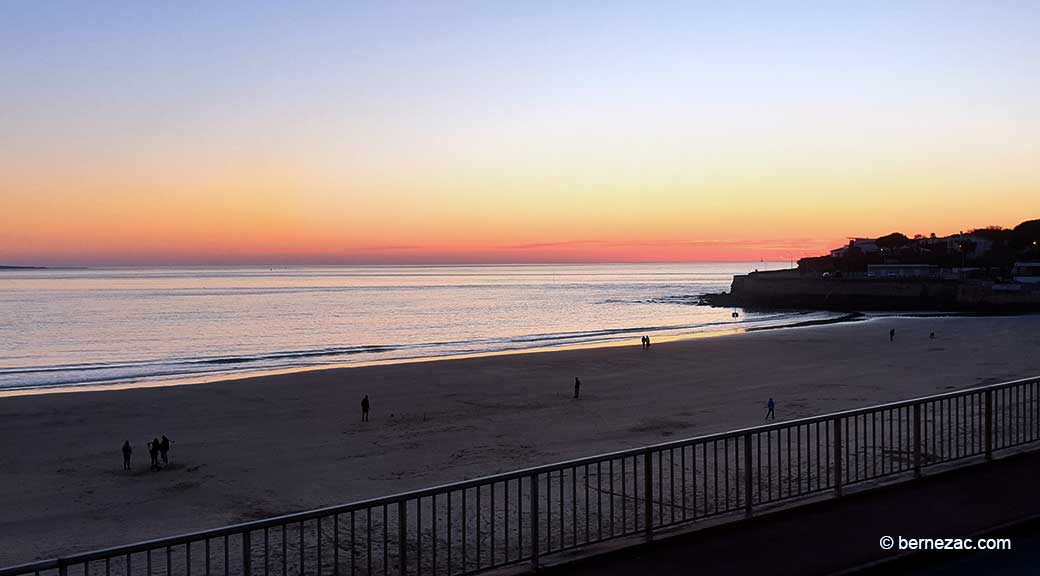 Royan, plage de Foncillon soir de février