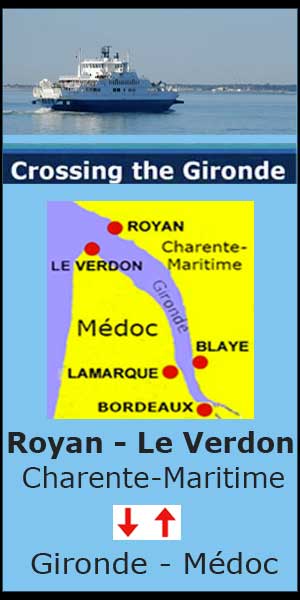 ferry crossing Gironde Royan Le Verdon Lamarque