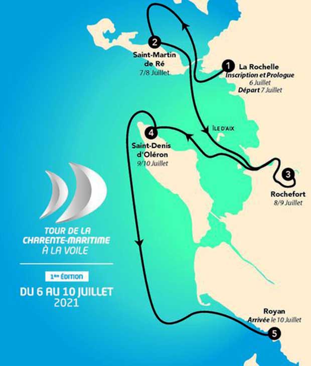 carte tour de charente_maritime à la voile