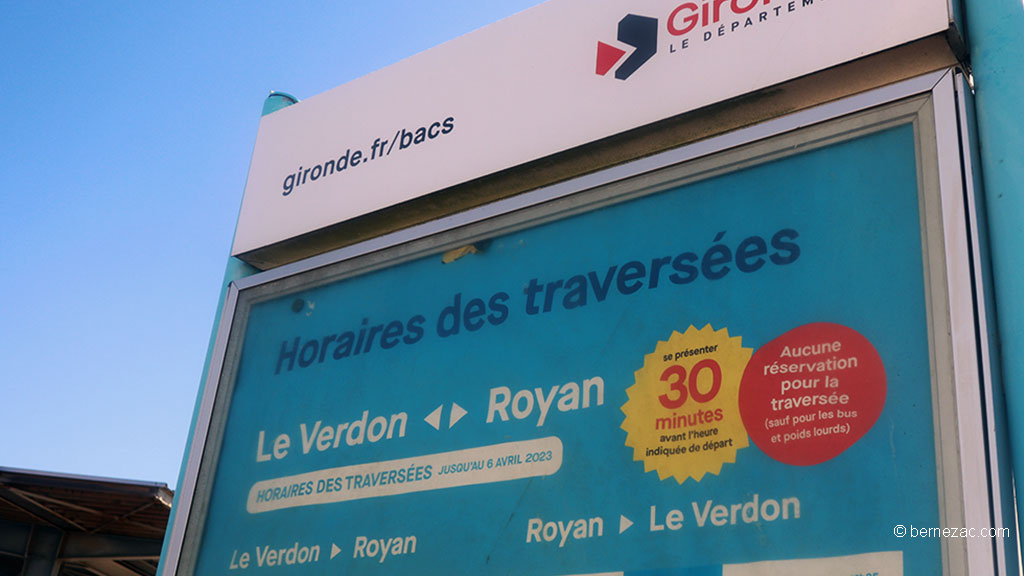 bac royan-Le Verdon gare embarquement Royan