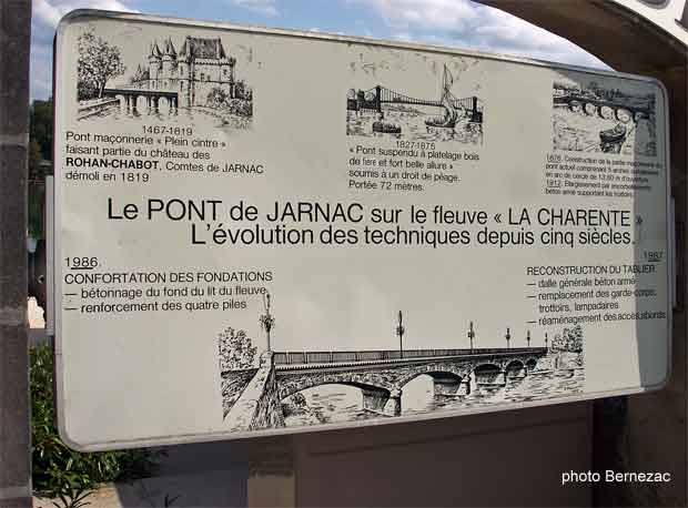 Le pont de Jarnac sur le fleuve "La Charente"