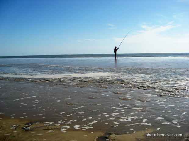 La Palmyre, surf-casting à marée montante