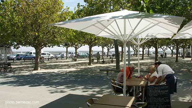 terrasses sur le port du Château d'Oléron