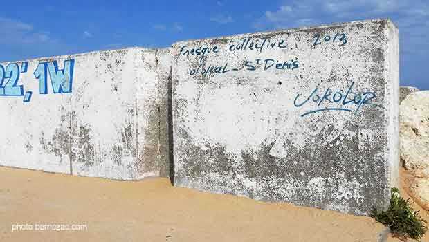 Saint-Denis d'Oléron, 2013, la signature de la fresque collective