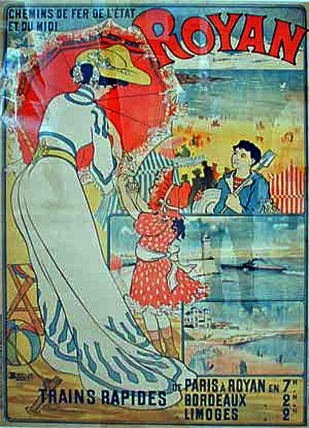 affiche train Royan belle epoque