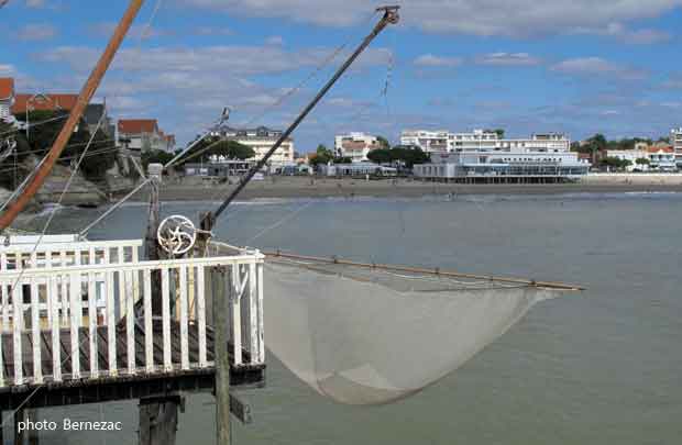 Royan Pontaillac, carrelet et plage