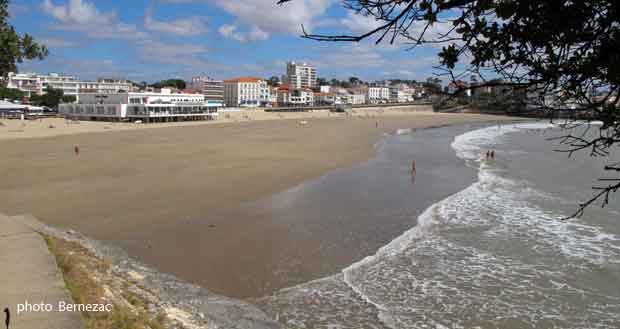 Royan Pontaillac, plage vue de la corniche ouest