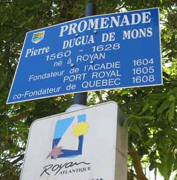 promenade DUGUA DE MONS