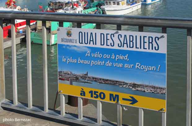 Royan, panneau quai des Sabliers