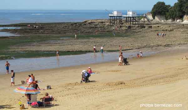 saintpalais-sur-mer, plage du platin à marée basse