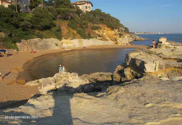 saint-palais-sur-mer, soleil déclinant au pont du Diable