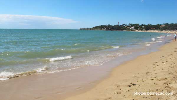 saint-palais-sur-mer, plage du Platin marée haute