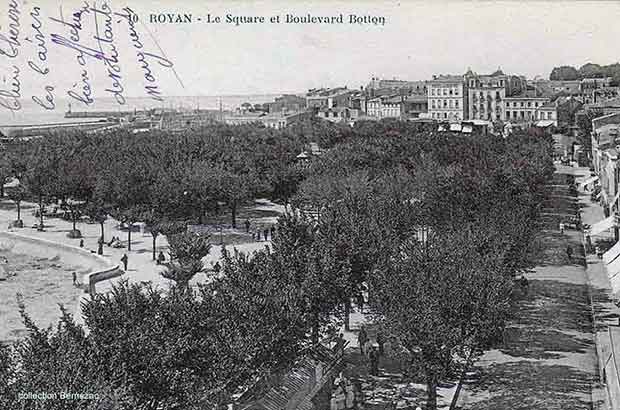 Royan carte postale ancienne, square Botton