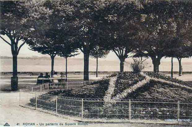 Royan carte postale ancienne, square Botton