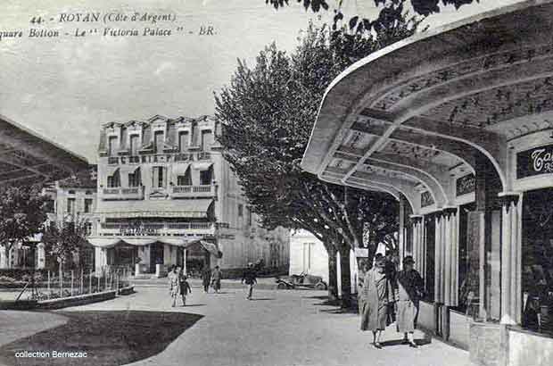 Royan carte postale ancienne, square Botton, le Victoria Palace