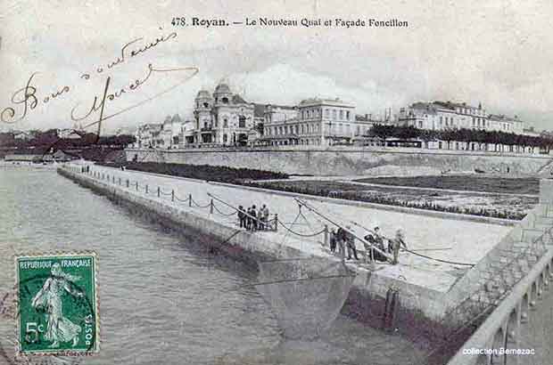 Royan carte postale ancienne, façade de Foncillon