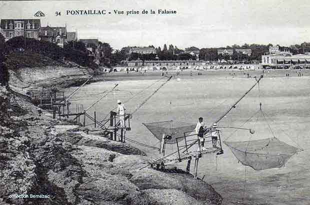 Royan Pontaillac carte postale ancienne, la falaise